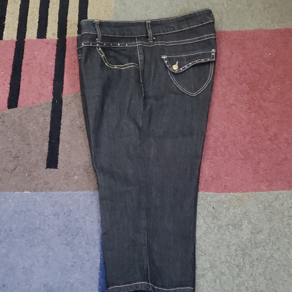 💛💛💛Black cropped jeans  retro Southpole
